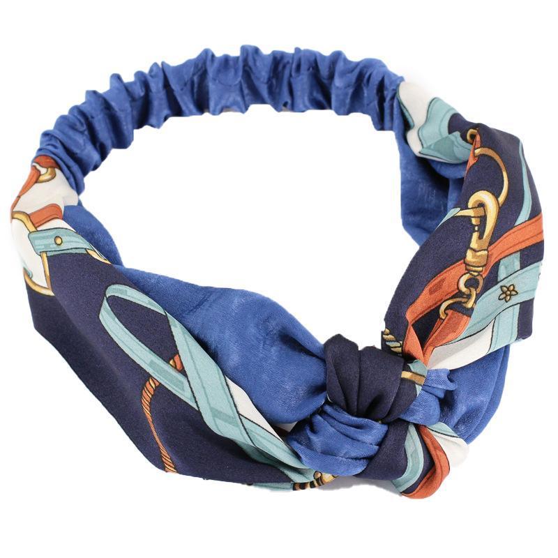 Women Lady Boho Bohemian Cross hair head headband band Scarf Wrap Bandana AU - Black