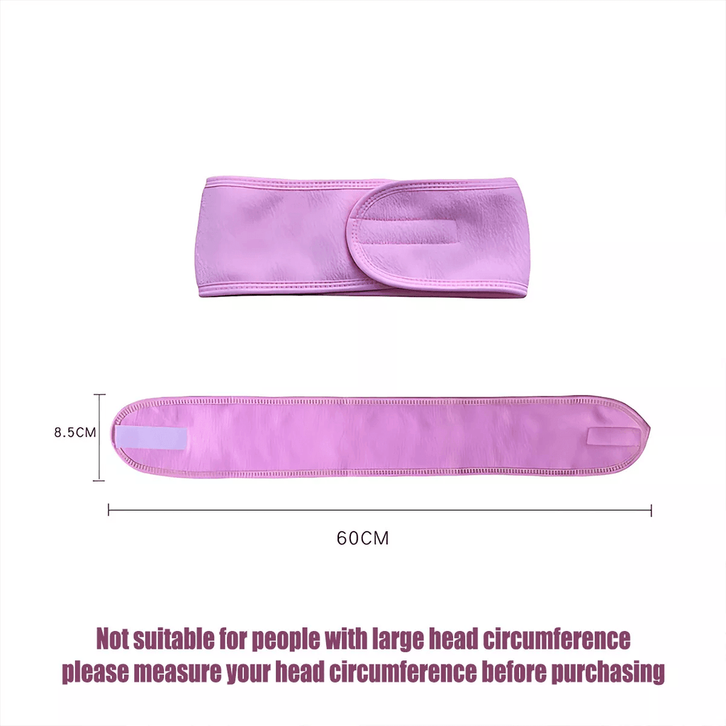 8-Colours Wrap Head Band Hairband Hair Band Adjustable Facial Make Up Face Wash Au - Grey