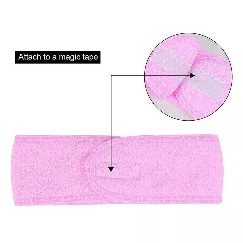 8-Colours Wrap Head Band Hairband Hair Band Adjustable Facial Make Up Face Wash Au - Yellow