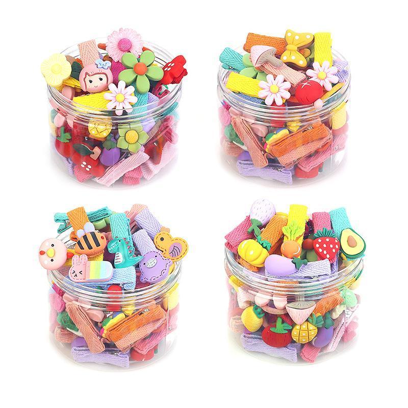 26Pcs Hair Clips Set Snap Bows and Hairpins for Styling and Everyday Use - Flower( Without Bottle)