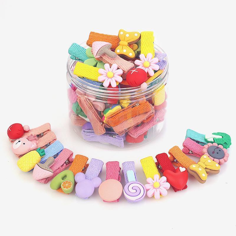 26Pcs Hair Clips Set Snap Bows and Hairpins for Styling and Everyday Use - Flower( Without Bottle)