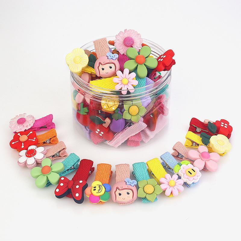 26Pcs Hair Clips Set Snap Bows and Hairpins for Styling and Everyday Use - Flower( Without Bottle)