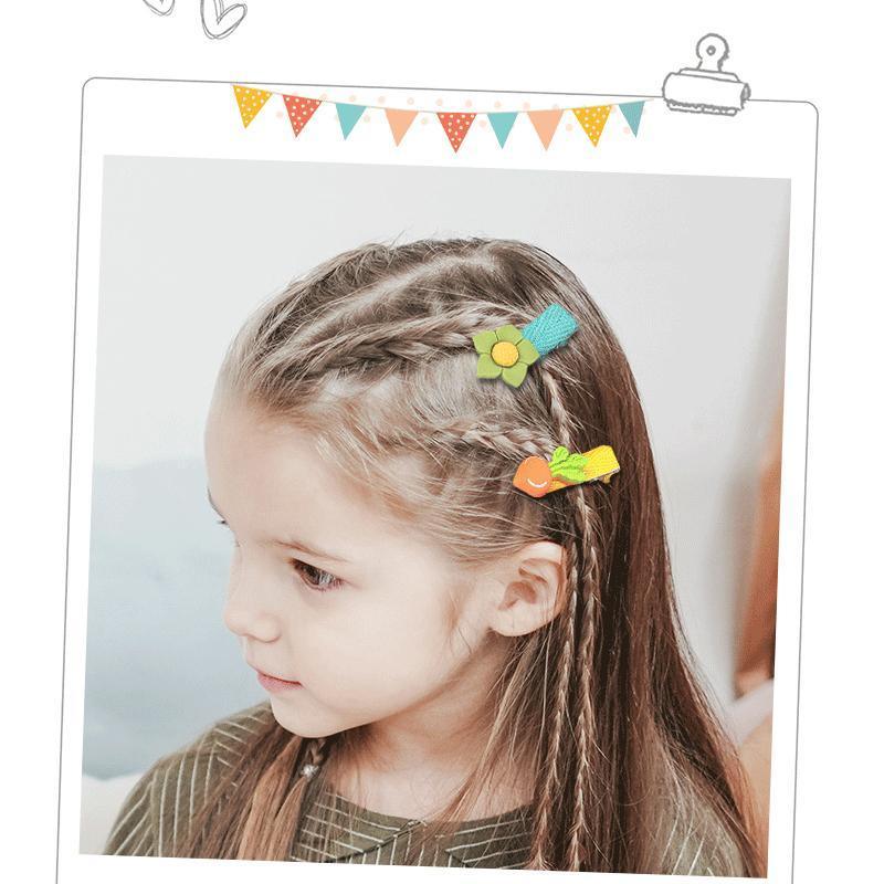 26Pcs Hair Clips Set Snap Bows and Hairpins for Styling and Everyday Use - Heart ( Without Bottle)