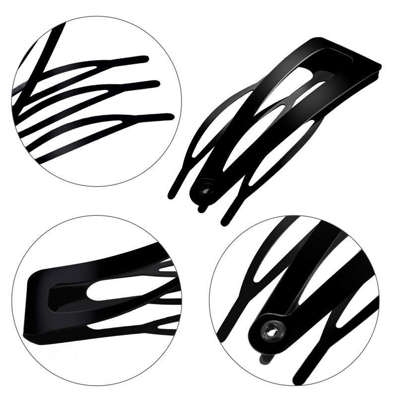 UP 30X Double-grip Hair Clips Metal Snap Barrettes Hair Styling Tool Women Girls - Rose Gold(10PCS)