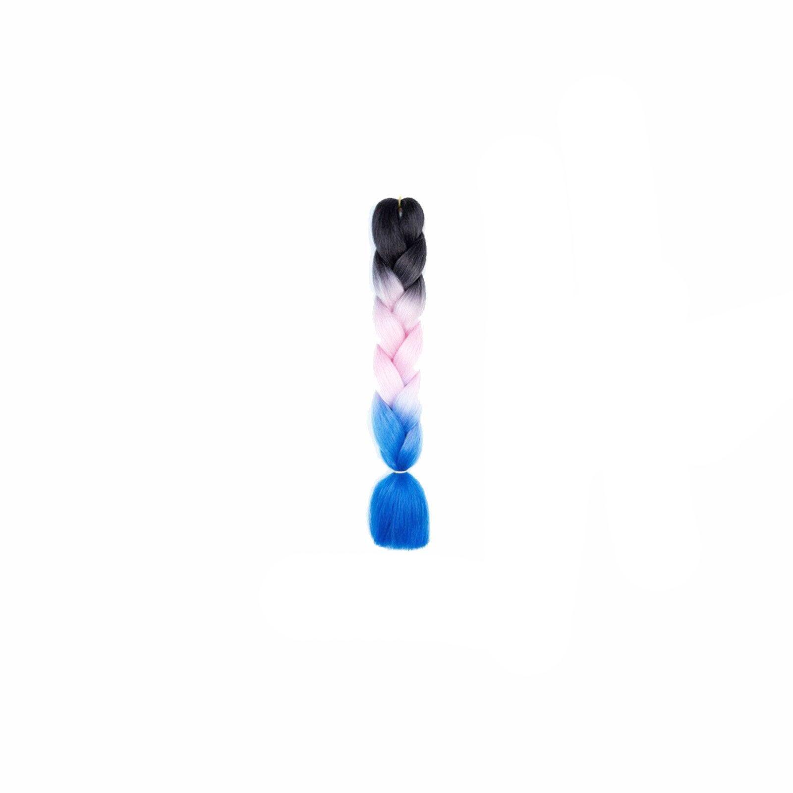 Coloured Jumbo Braiding Hair Extensions Braids Twist Hight Temperature Kanekalon - 1#