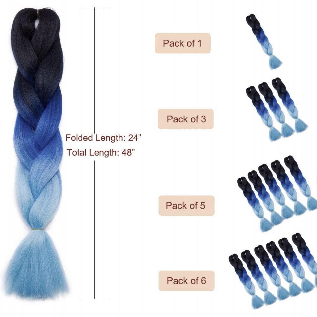 Coloured Jumbo Braiding Hair Extensions Braids Twist Hight Temperature Kanekalon - C10