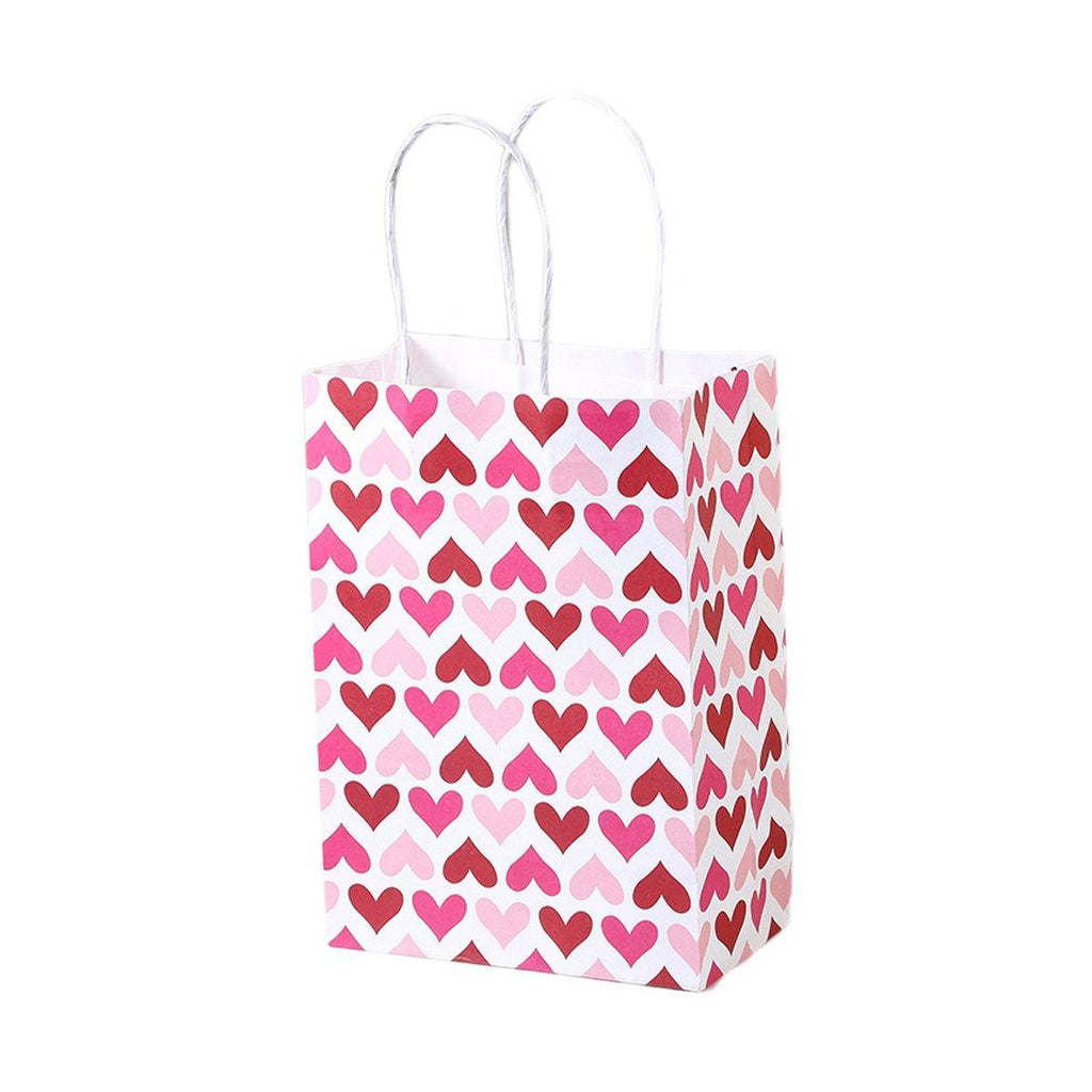 30x Valentines Day Love-Themed Tote Bag Elegant Kraft Paper Handbag Lightweight - Y167