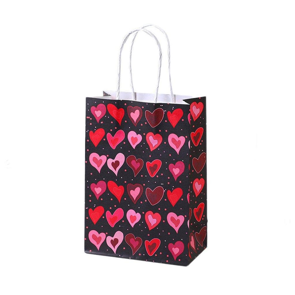 30x Valentines Day Love-Themed Tote Bag Elegant Kraft Paper Handbag Lightweight - Y169