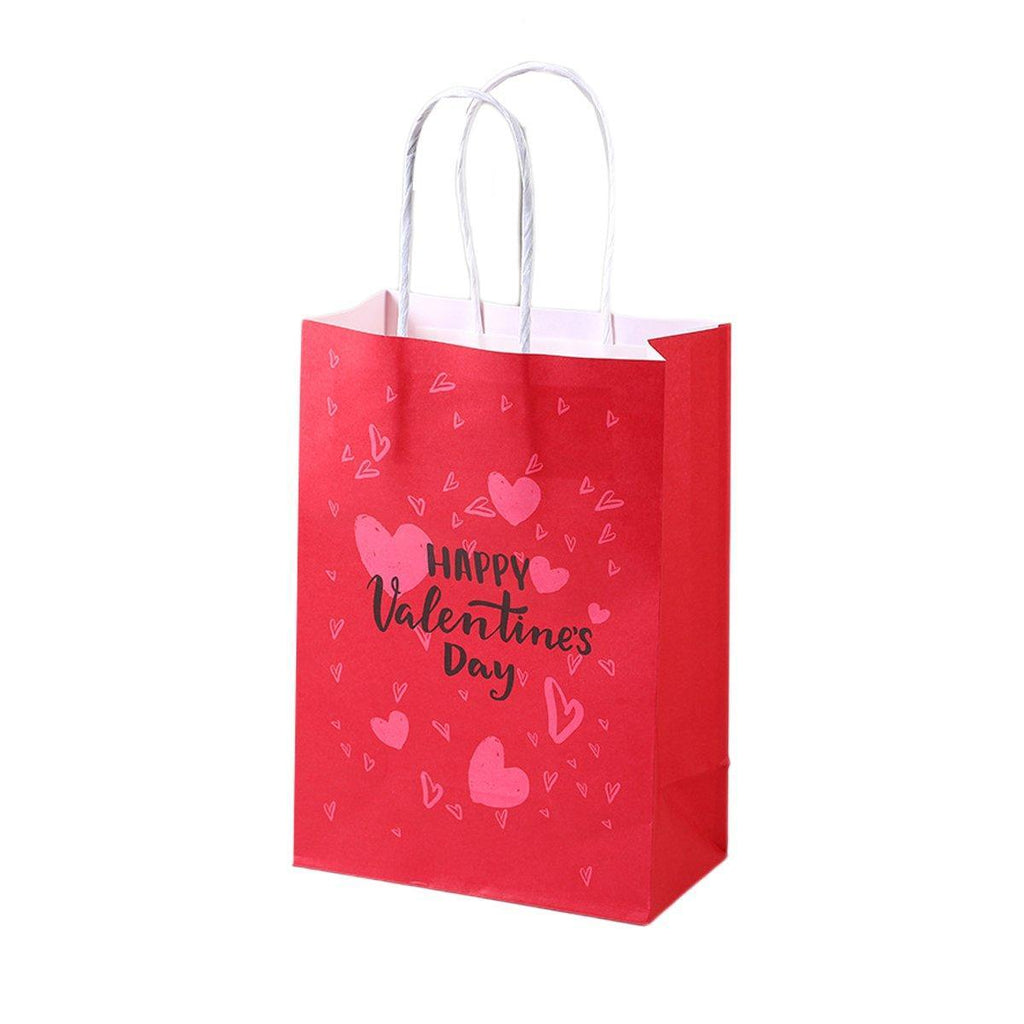 30x Valentines Day Love-Themed Tote Bag Elegant Kraft Paper Handbag Lightweight - Y173