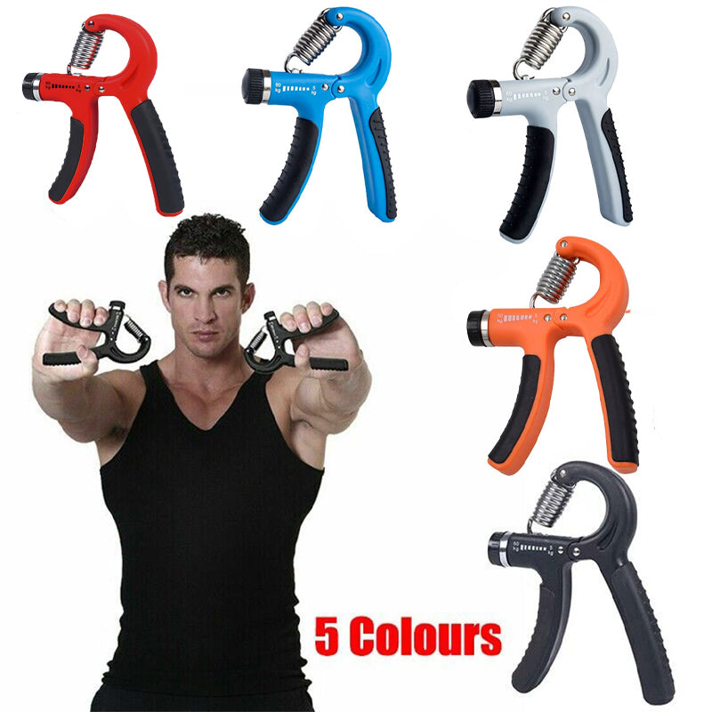 Adjustable Power Hand Grip Forearm Exerciser Gripper Strengthener Trainer 5-60Kg - Blue