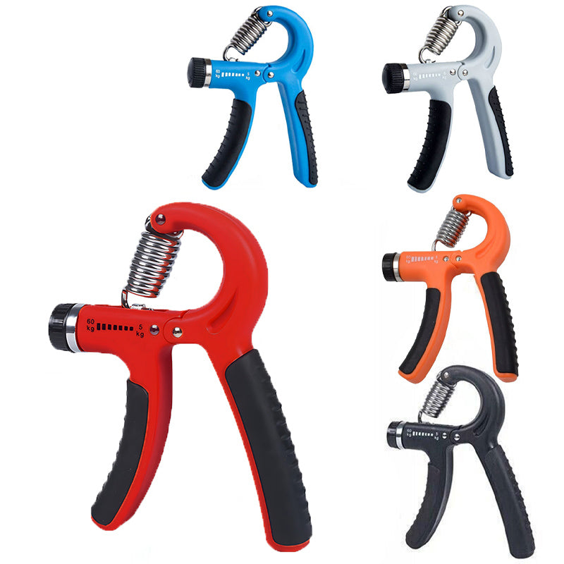 Adjustable Power Hand Grip Forearm Exerciser Gripper Strengthener Trainer 5-60Kg - Grey