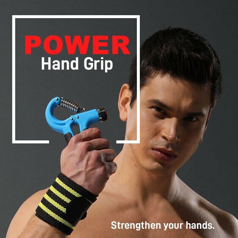 Adjustable Power Hand Grip Forearm Exerciser Gripper Strengthener Trainer 5-60Kg - Orange