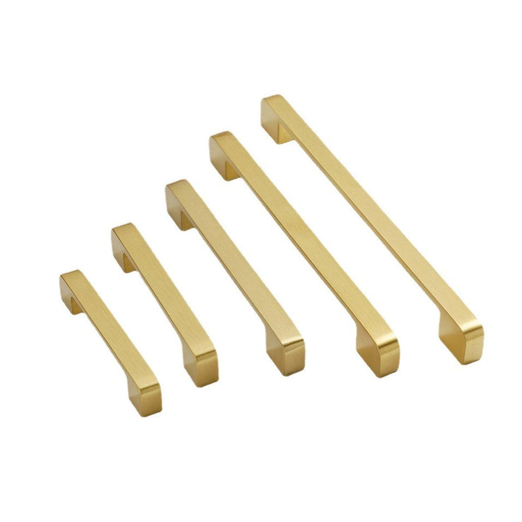 Modern Simple Handle Wardrobe Cabinet Drawer Pull All Copper Gold Door Handle - 64mm