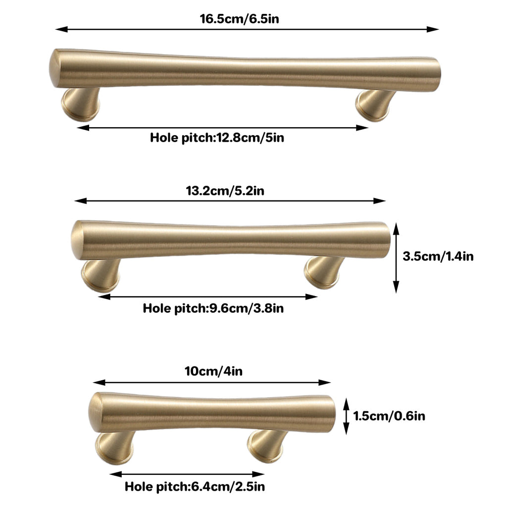 Cabinet Door Handle Set 3Sizes Black Drawer Wardrobe Pull Handle for Furniture - 13.2cm