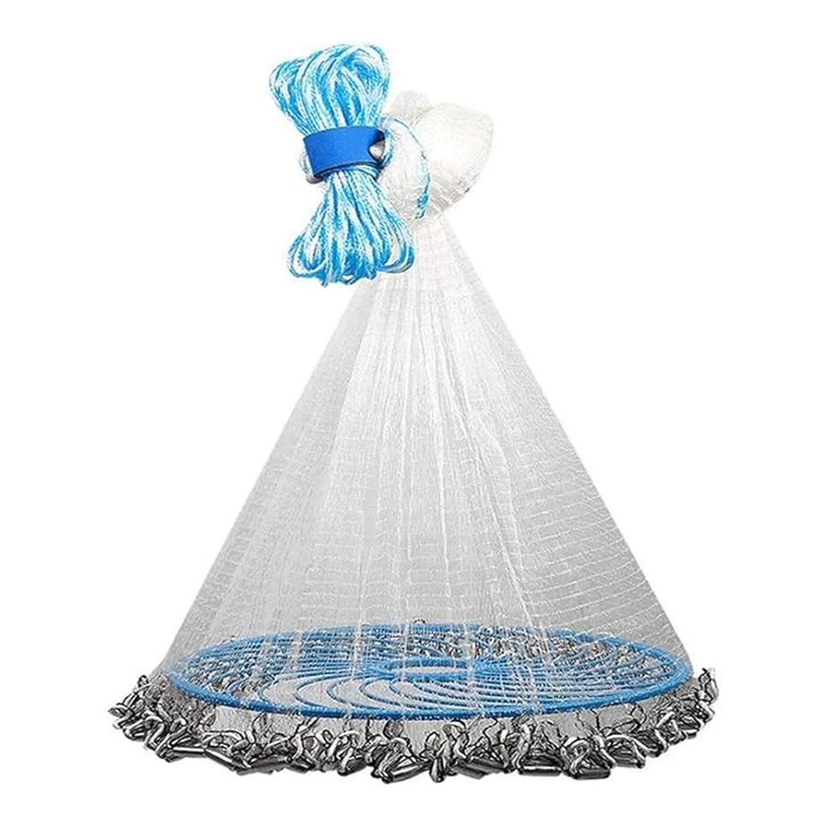 Frisbee Hand Casting Fishing Net Easy Throw Bait Net Swinging Tackle Gear - 240cm
