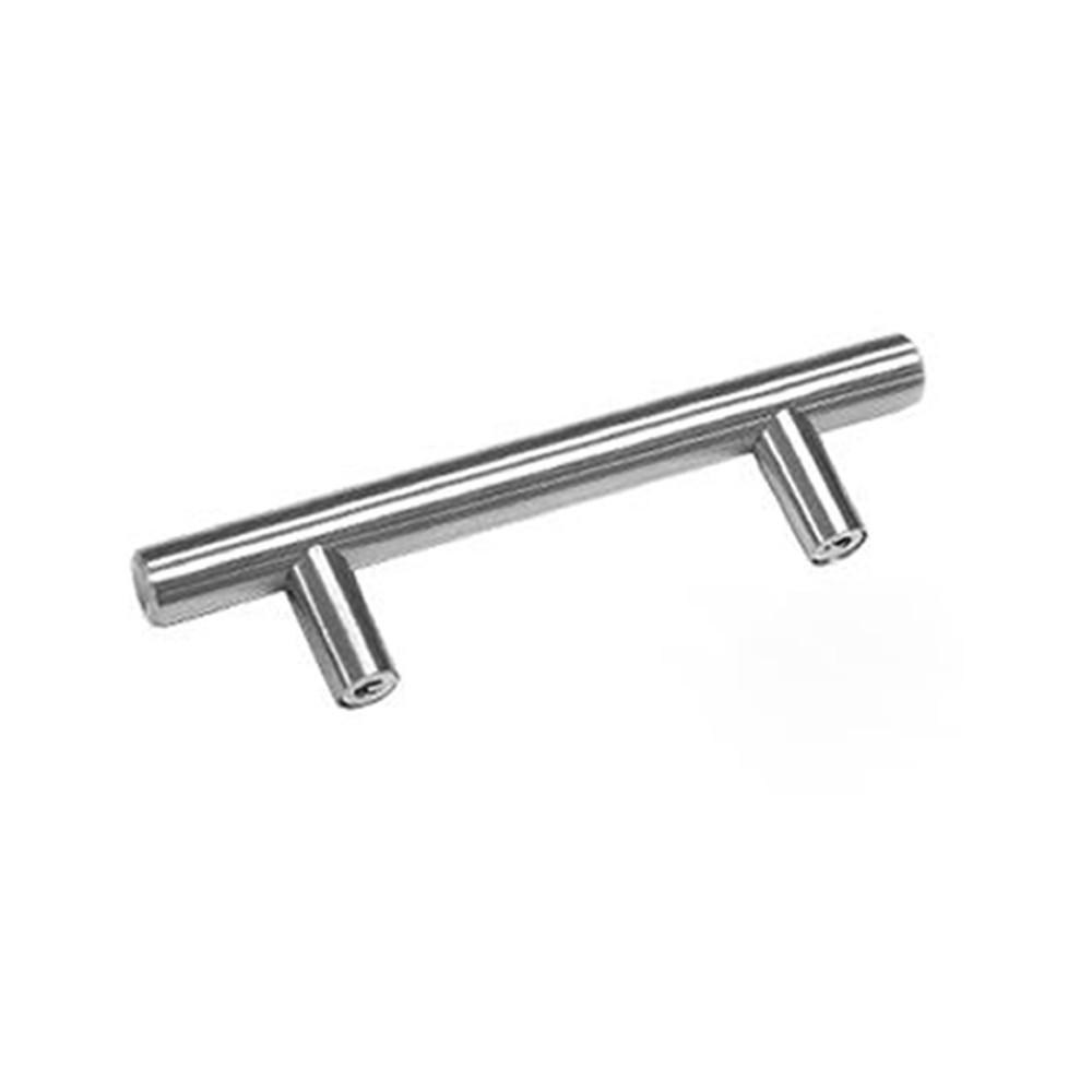5pcs Silver Kitchen Cabinet Door Handles Stainless Steel Door Drawer Pull T Bar - 127mm/76mm