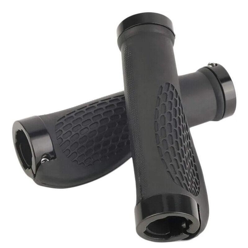 Ergonomic MTB Bike Handlebar Grips 2PCS Lock On Rubber Cycling Mountain Bicycle - Black