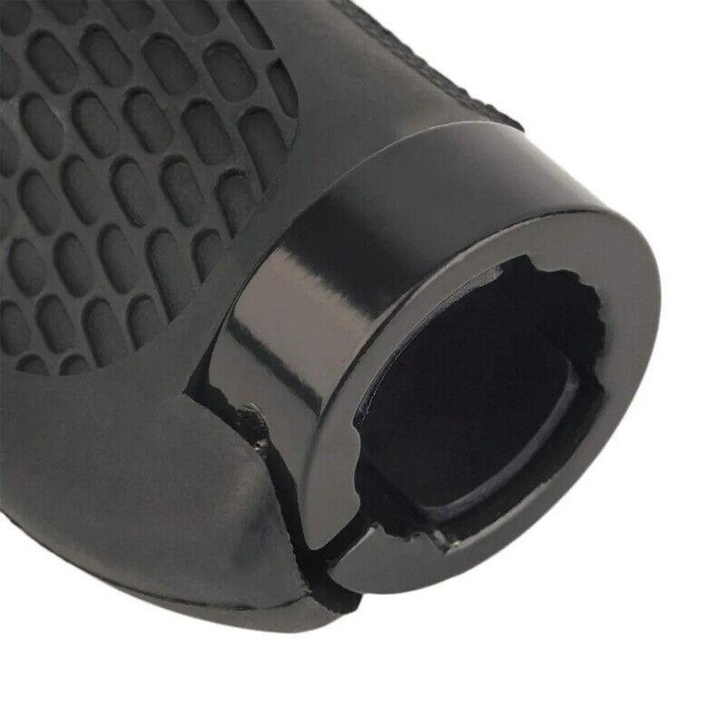 Ergonomic MTB Bike Handlebar Grips 2PCS Lock On Rubber Cycling Mountain Bicycle - Black