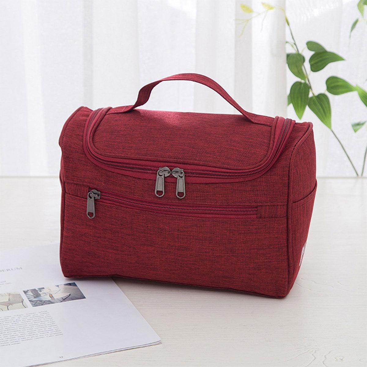 Womens Cosmetic Bag Make Up Case Travel Toiletry Wash Organiser Vanity Nail Box - Grey