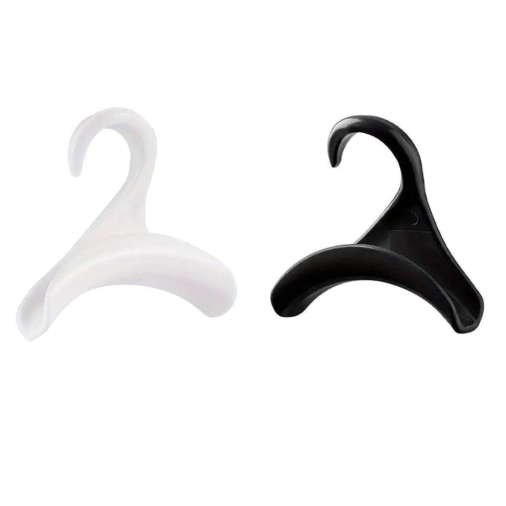 10PCS Wardrobe Plastic Storage Rack Hook Multi-Purpose Hanger Tie Scarf Holder - Black