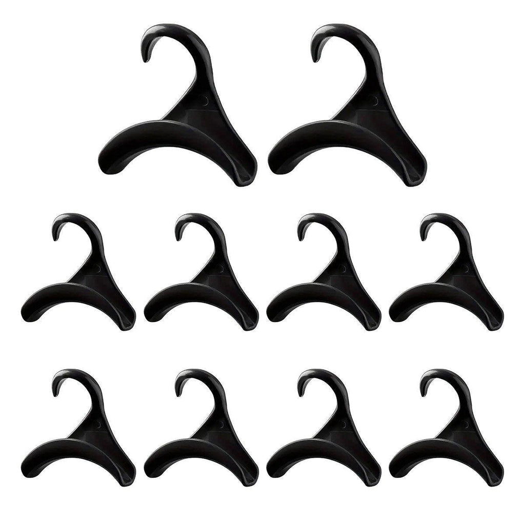 10PCS Wardrobe Plastic Storage Rack Hook Multi-Purpose Hanger Tie Scarf Holder - White