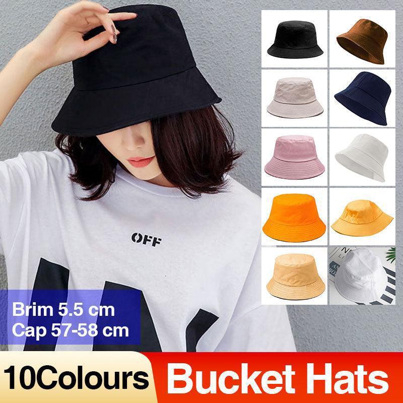 9 Colours Unisex Sun Bucket Hat Perfect for Outdoor Adventures - Beige