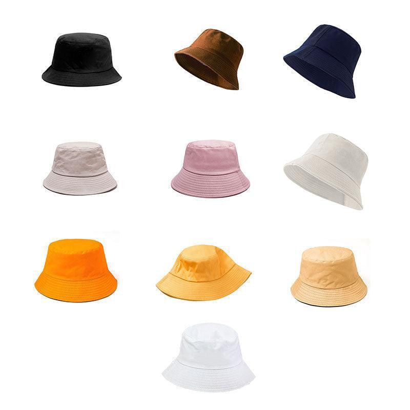 9 Colours Unisex Sun Bucket Hat Perfect for Outdoor Adventures - Black