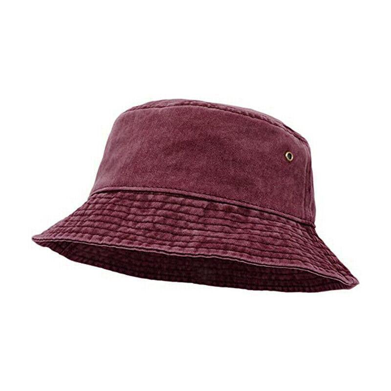 Unisex Men Women Washed Cotton Outdoor Camping Sports Bucket Hats Fisherman Hat - Khaki