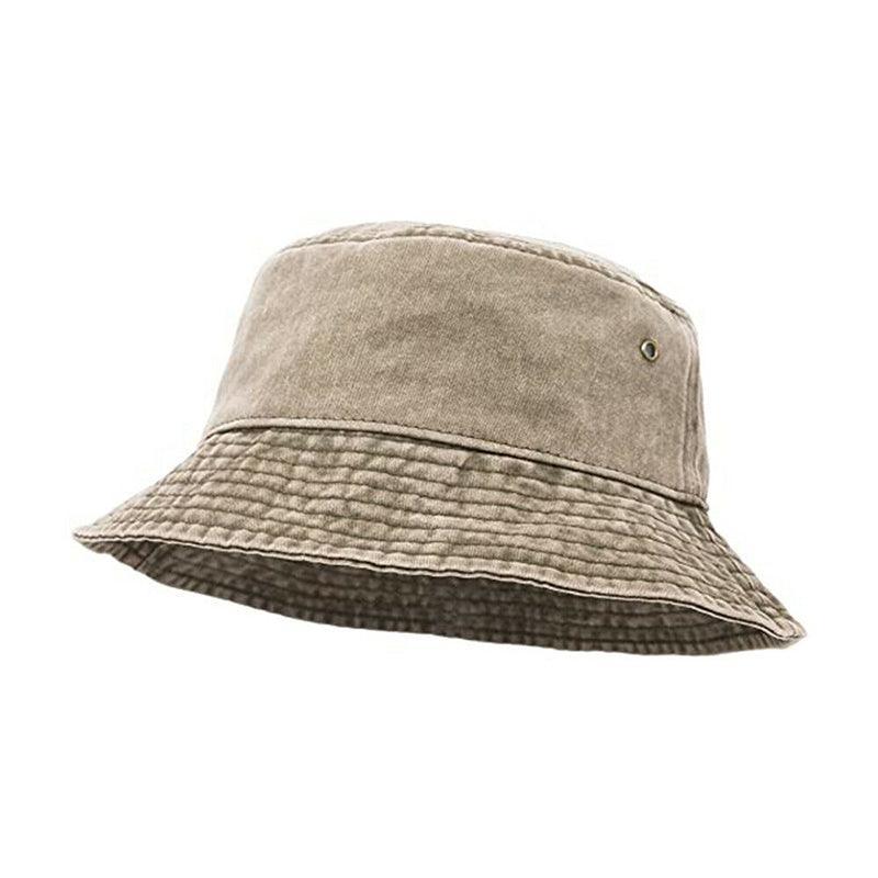 Unisex Men Women Washed Cotton Outdoor Camping Sports Bucket Hats Fisherman Hat - Orange