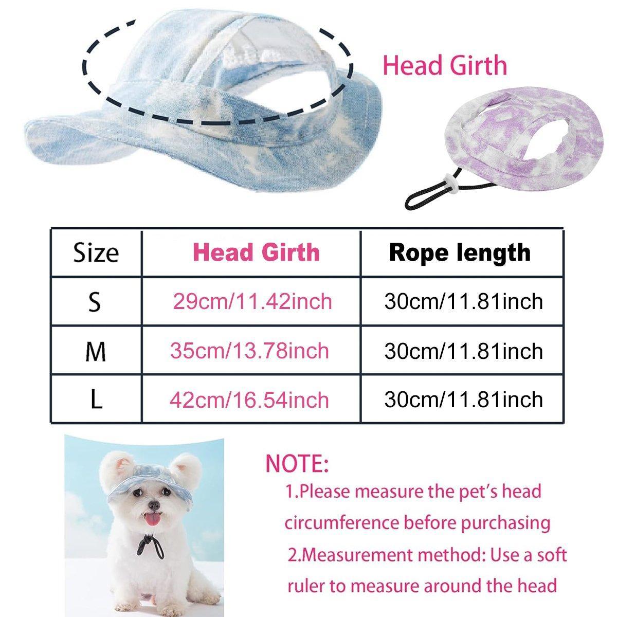Adjustable Pet Hat with Cute Leaky Ears Sunscreen Fisherman Hat Four Seasons Use - Purple-L
