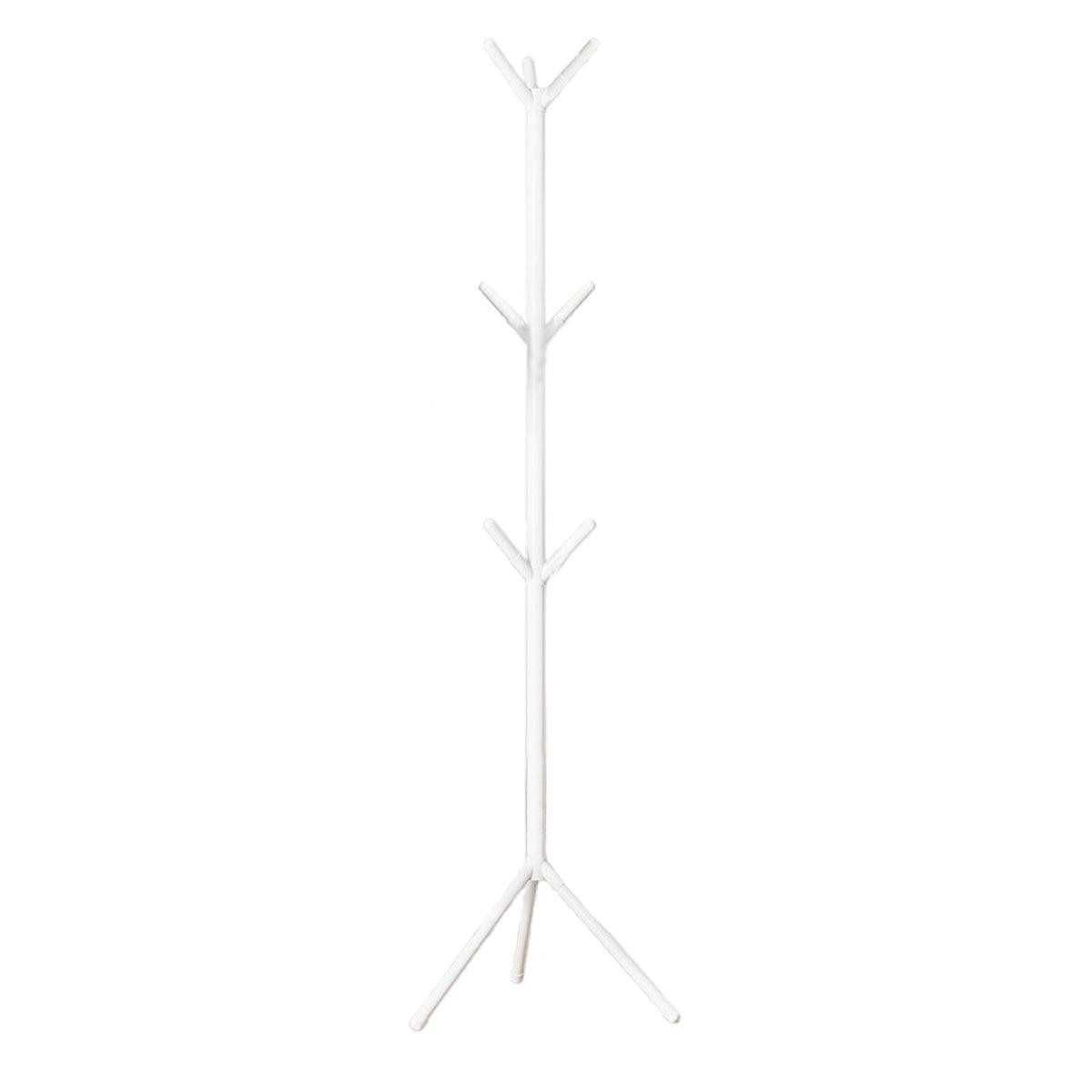 6Hooks Coat Stand Rack Clothes Hanger Hat Tree Jacket Umbrella Storage Organizer - Black