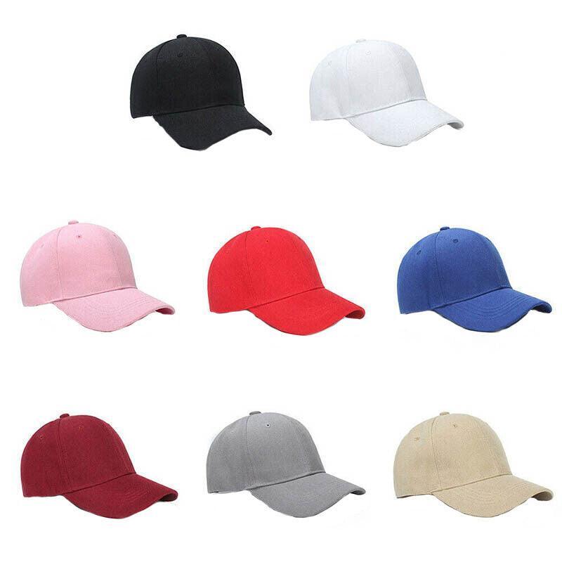 Summer Multi-colour Shade Baseball Cap Outdoor Peaked Sun Visor Hat - Red