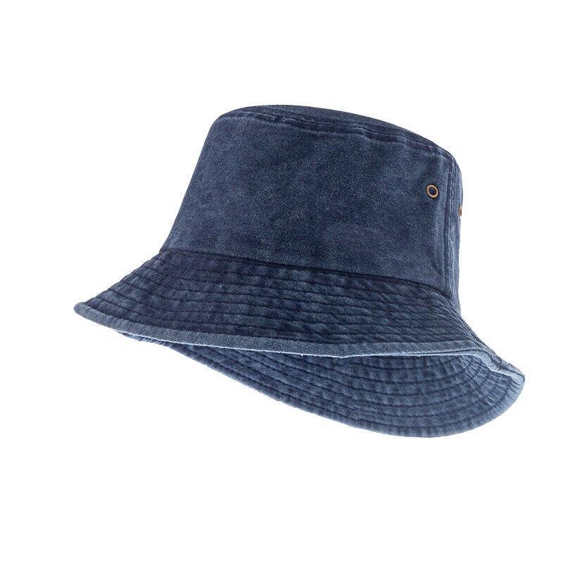 Unisex Men Women Washed Cotton Outdoor Camping Sports Bucket Hats Fisherman Hat - Wine Red