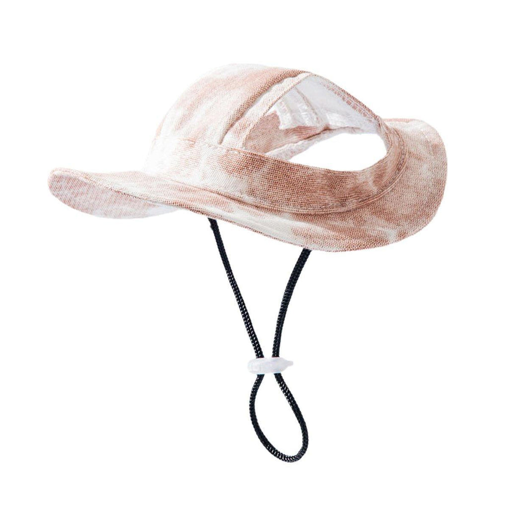Adjustable Pet Hat with Cute Leaky Ears Sunscreen Fisherman Hat Four Seasons Use - Yellow - S