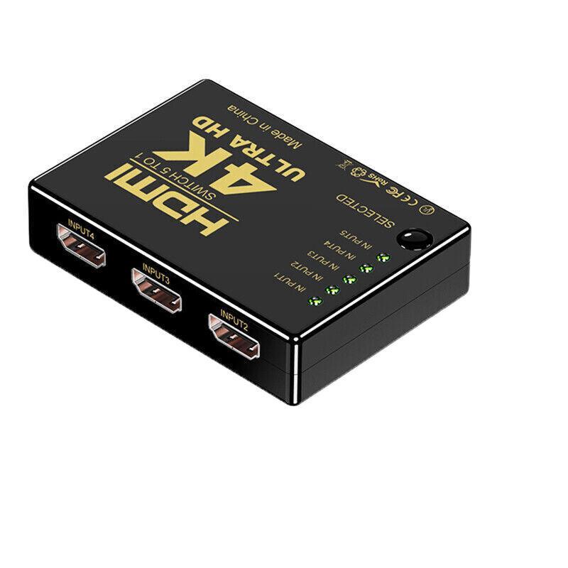 HDMI Switch Splitter 3-in-1 5-in-1 or 1-in-2 1080p 4K Manual or Remote Options - 3 in 1 Switch 1080p Remote