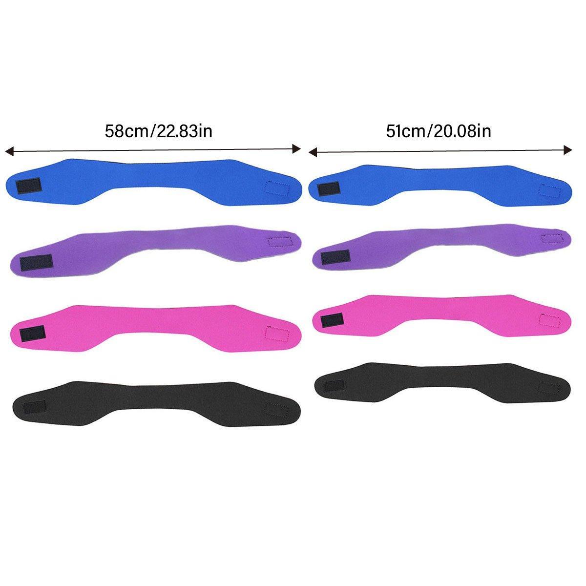 Adjustable Waterproof Swimming Headband for Ear Protection Unisex Diving Use - Black-M