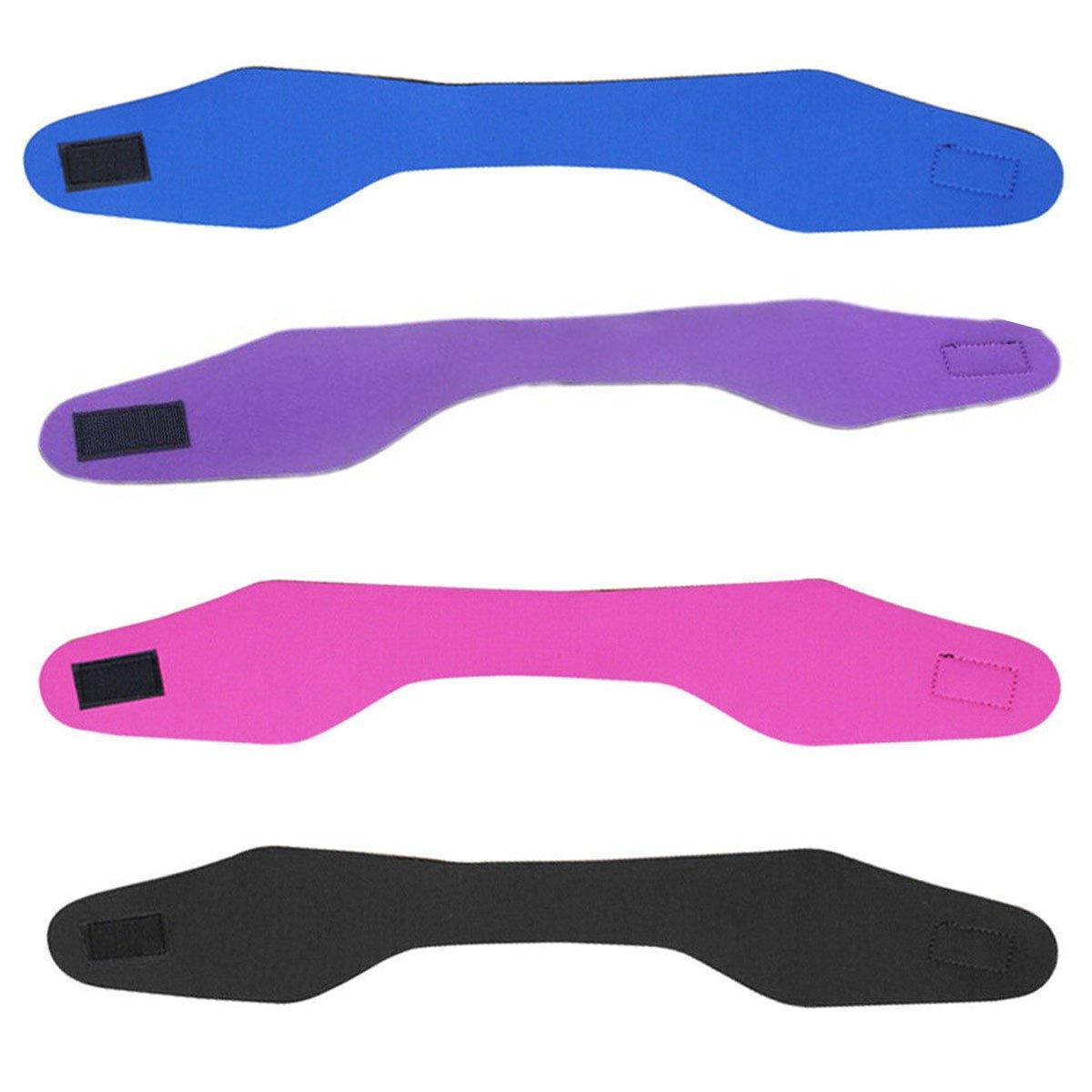 Adjustable Waterproof Swimming Headband for Ear Protection Unisex Diving Use - Red-L