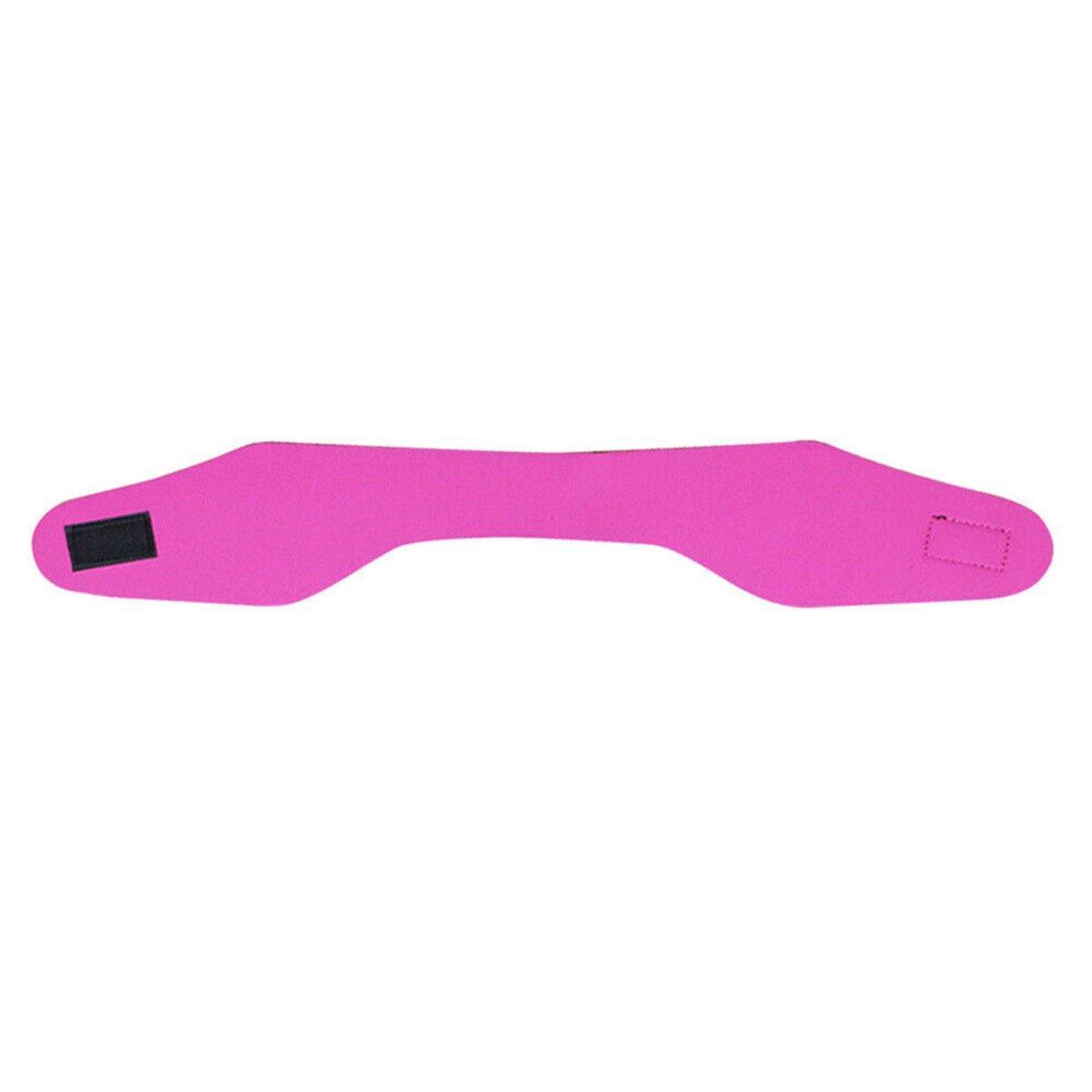 Adjustable Waterproof Swimming Headband for Ear Protection Unisex Diving Use - Red-L