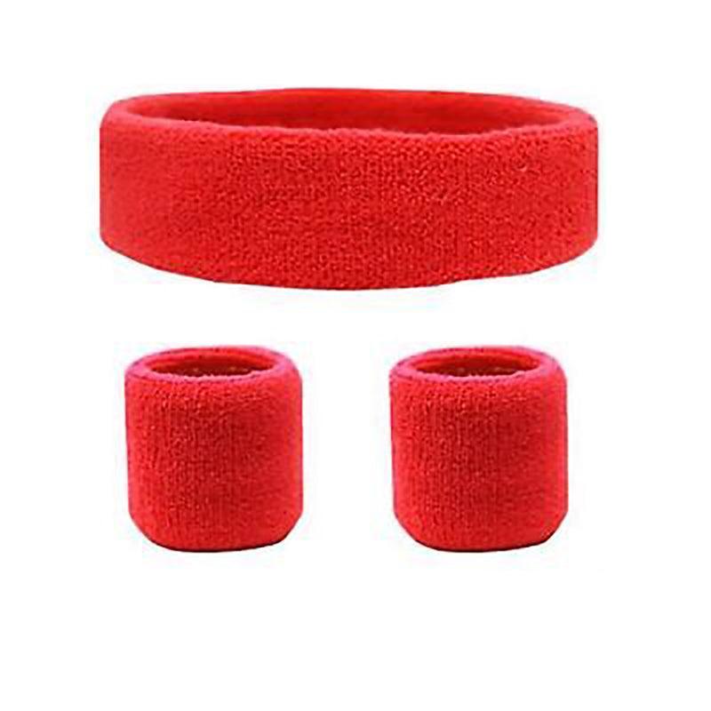Wristbands Headband Sweatbands Sweat Band For Sport Tennis Badminton Yoga Cotton - Yellow