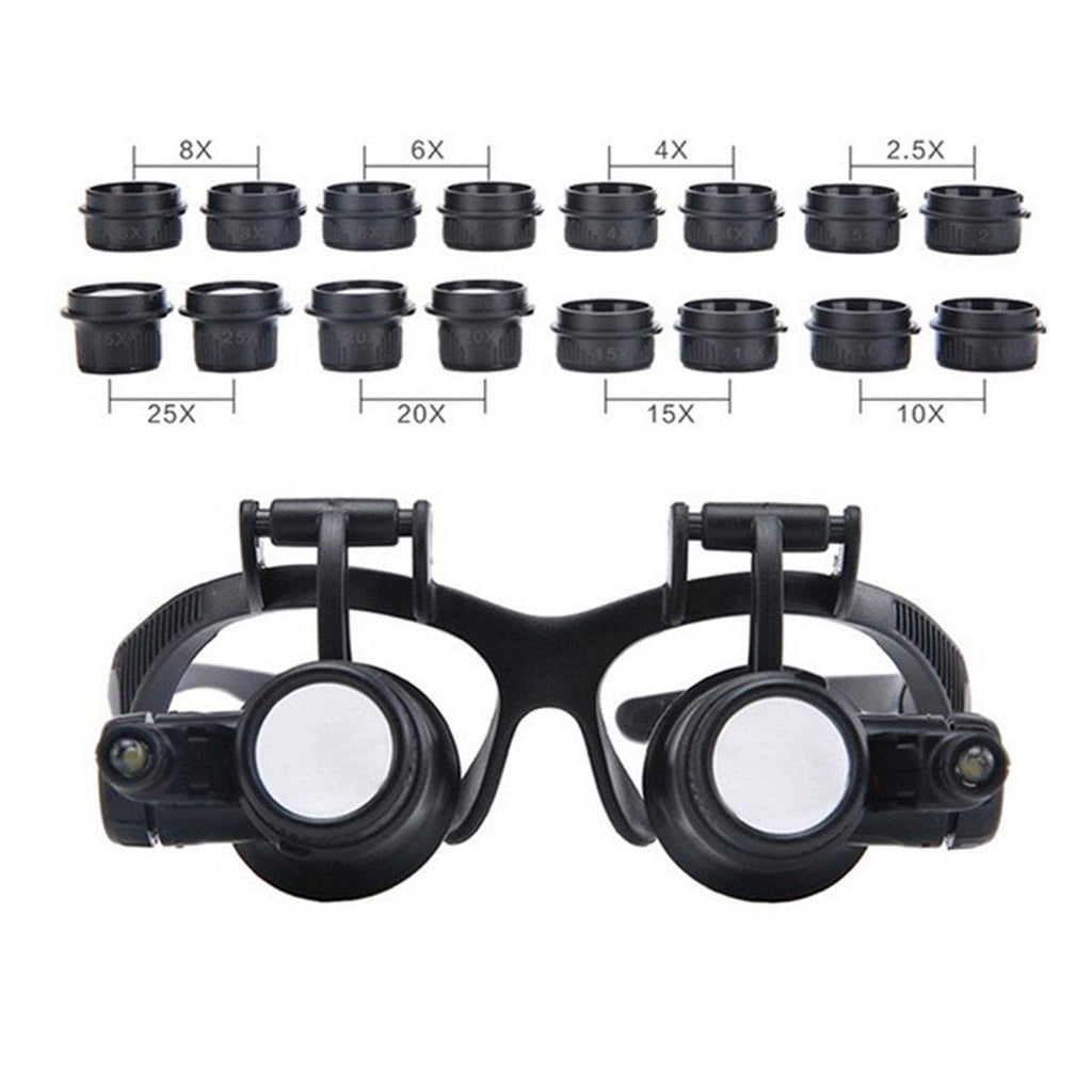 Head Mounted Bifocal Magnifier Jewellery Watch Repair High Magnification Tool
