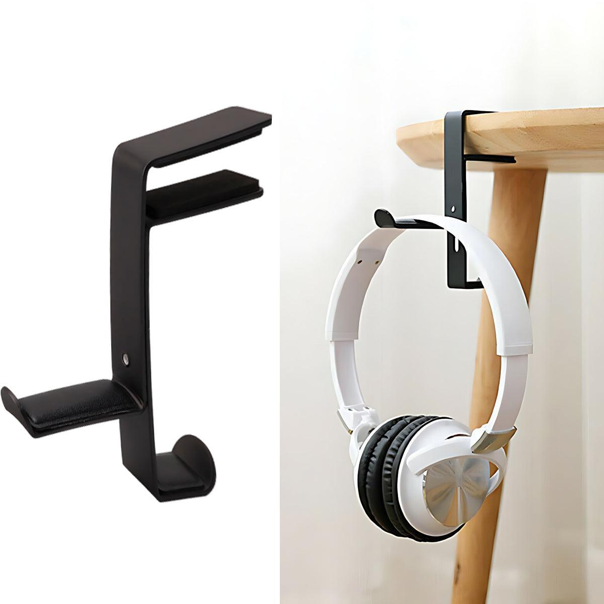 Metal Earphone Headset Desks Display Stand Hanger Holder Headphone Bracket Hook - Red