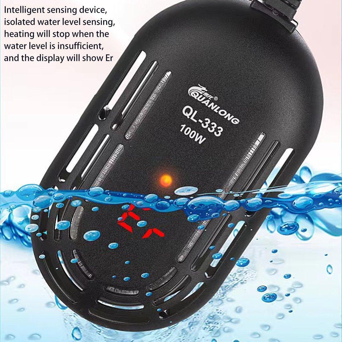 Mini Submersible Aquarium Temperature Rod with Thermostat for Fish and Turtle Tanks - 25W