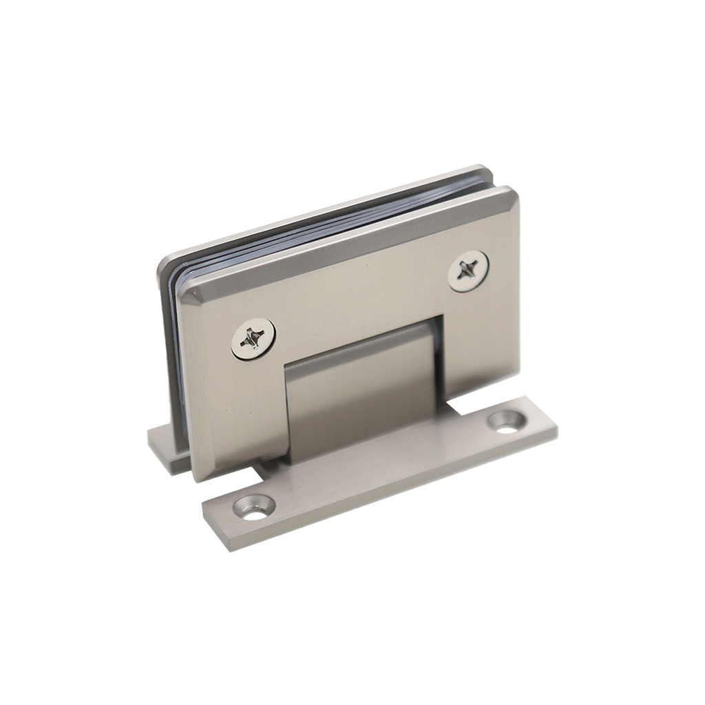 H Shaped 90 Degree Glass Clamp Double Opening Bevel Edge Bathroom Shower Clip - Chrome