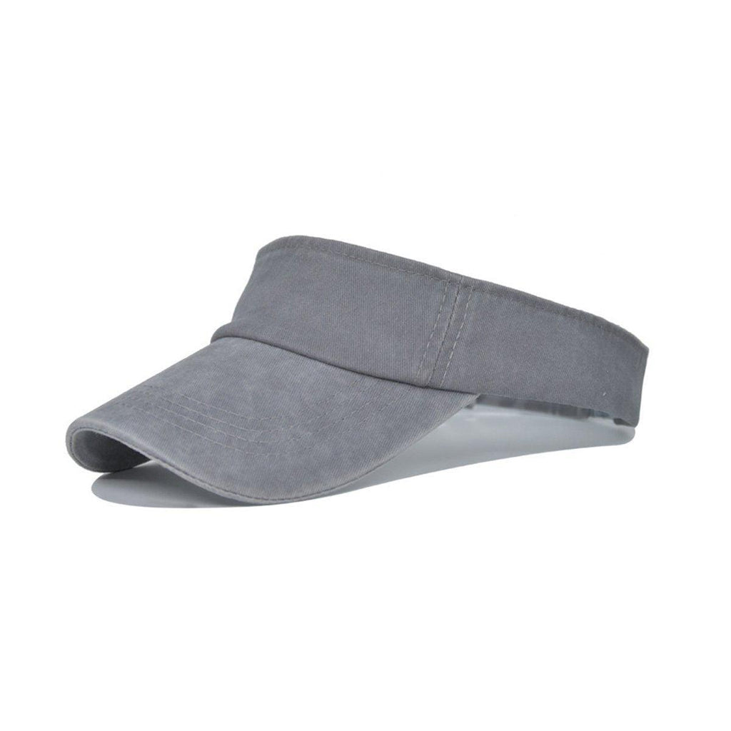 Unisex Summer Denim Sun Visor Cap Breathable Washed Running Hat UV Protection - Army Green