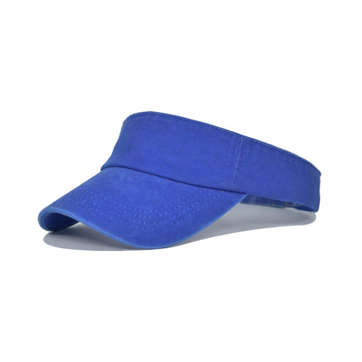 Unisex Summer Denim Sun Visor Cap Breathable Washed Running Hat UV Protection - Blue