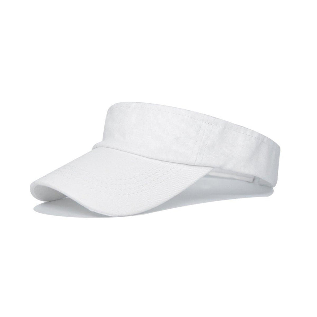 Unisex Summer Denim Sun Visor Cap Breathable Washed Running Hat UV Protection - Rose-Red