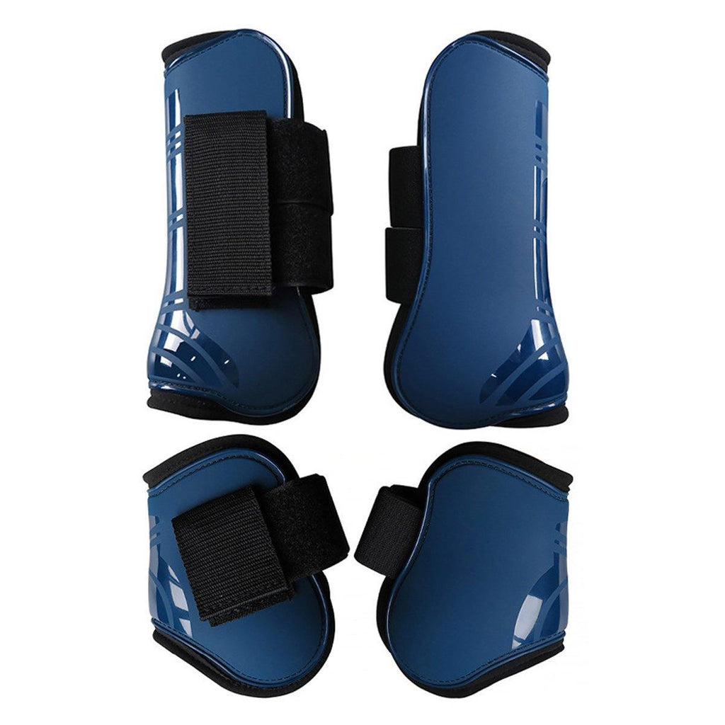 4pcs Show Jumping Horse Leg Warmers Gaiters for Joint Protection Equine Gear - White