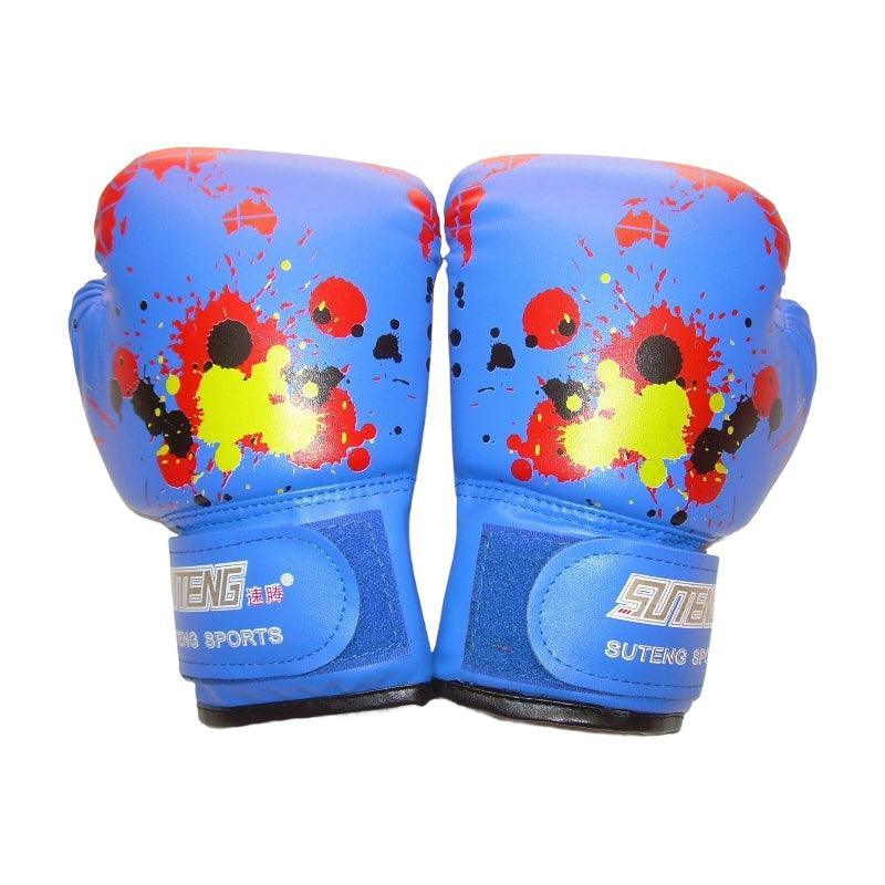 Boxing Sparring Training Gloves MMA Kickboxing Punching Gloves for Practice Sessions - Black[Flame Pattern]