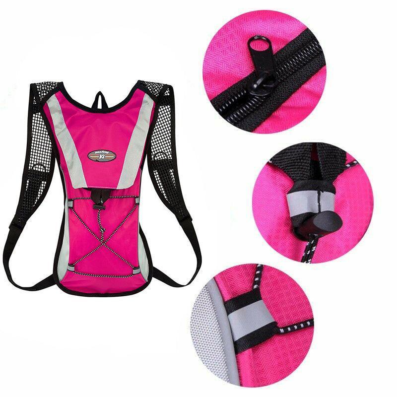Hydration Pack Backpack Bag with 2L Water Bladder for Hiking Camping Cycling Running - Black