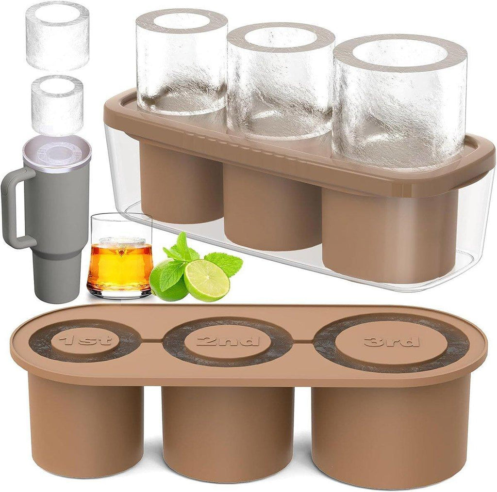 Silicone Ice Cube Tray for 20oz 30oz 40oz Tumbler Easy Release Reusable Mold - Green